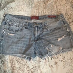 Denim cut off shorts
